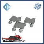 Grey Wheels Snowmobile Dolly Set 3 Wheel Swivel Caster Heavy Duty Steel for sale