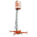 Manual Pushing Aerial Work Platform Single Mast 10m Manlift 130Kg Loading Capacity for sale
