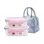 Stackable 1040ml 35oz Glass Food Container With Lids for sale