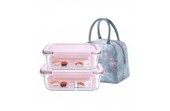 China Stackable 1040ml 35oz Glass Food Container With Lids supplier