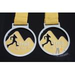 Cut Out Design Custom Award Medals , Personalised Medals With Yellow Ribbon for sale