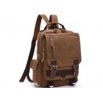 Leather Men Crossbody Single Shoulder Strap Laptop 16OZ Canvas Messenger Bag Stylish for sale