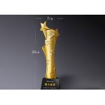 Cylinder Shape Resin Trophy Cup With Crystal Base Custom Logo Accepted for sale
