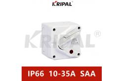 China SAA IP66 Rotary Mini Isolator Switch 35A Double Poles Weatherproof supplier