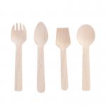 100 Pack Mini Wooden Spoons Disposable Square End Tasting Spoon Small for Ice Cream for sale