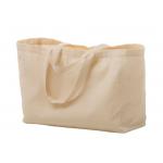 Custom Printed Logo Cotton Canvas Tote Bag Reusable For Shopping / Promotion for sale