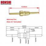CNC Machined Contact Pin Brass Fitting Brass Plug Pin Electrical Round Pin 10.0mm for sale