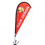 Weatherproof Polyester Teardrop Beach Flag CMYK Waterproof for sale