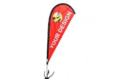 China Weatherproof Polyester Teardrop Beach Flag CMYK Waterproof supplier
