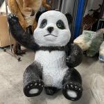Lifelike Animatronic Animal / Animatronic Panda Model For Theme Park for sale