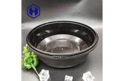 China 1100ml  Fruit Lunch Fried Chicken Plastic Salad Bowl With Lid Custom Printing supplier