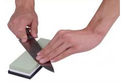 China Kitchen Wet Stone Knife Sharpener , Whetstone Cutlery Two Sided Whetstone Stone supplier