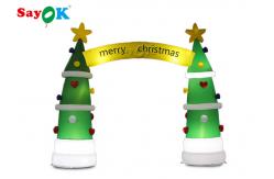 China ROHS Inflatable Holiday Decorations Christmas Tree Arch 4*3.2mH supplier