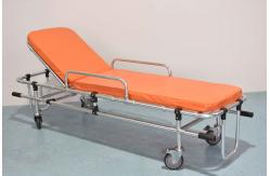 China 159Kg 55cm Foldable Stainless Steel Stretcher Trolley With Wheels Transfer Patient supplier