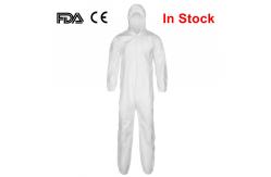 China Long Front Zipper Disposable Protective Suit Elastic Waistband Cuffs Isolation supplier