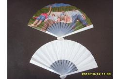 China 18cm Promotional hand fan , with plastic frame and double sides printed paper supplier