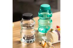 China PET Plastic Beverage Bottles Clear Glass Bottles With Aluminium Screw Cap supplier