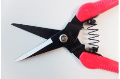 China Lock Scissors Plastic Handle Housework Scissors With Safety Lock supplier