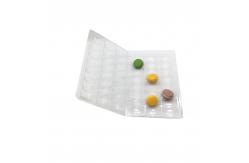 China Folding 3x8 24pcs Plastic Macaron Packaging Clam Shell Tray Clear PVC PET supplier