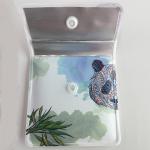 PVC EVA Aluminum Foil Reusable Pocket Ashtray Pouch Button Closure for sale