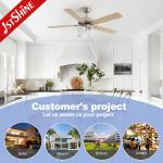 52 MDF Ceiling Fan With Light Kit 6 Speeds Quiet Dc Motor