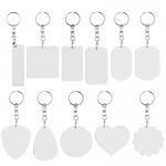 Double Sided Sublimation Aluminum Keychain Blanks Metal Picture Keychain for sale