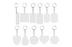 China Double Sided Sublimation Aluminum Keychain Blanks Metal Picture Keychain supplier