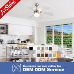 42 Inch 6 MDF Blades Modern Pull Chain Ceiling Fan With Light