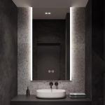 Smart LED Hotel Bathroom Vanity Mirrors Wall Mounted Frameless Defogger Dimmer