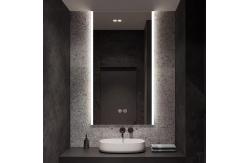 China Smart LED Hotel Bathroom Vanity Mirrors Wall Mounted Frameless Defogger Dimmer supplier