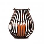 Bronze Painted 260mm Hurricane Lights Candle Holders / Metal Candle Holder for sale