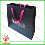 Customized Luxury Brown Kraft Paper Bags For Shopping With Hang Rope for sale