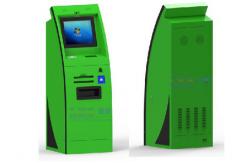 China Slim Curve A4 Laser Printer Self Service Kiosk With Passport Scanner / Webcamera supplier