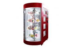 China Hospital Mall Automatic Flower Vending Machine With Transparent Shelf Refrigerated Humidification System supplier