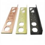 L Shape Brushed Brass Tile Trim 10mm Connective Strip ISO9001 for sale