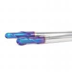 HRC65 2 Flutes Carbide Ball Nose End Mill 10mm Extra Long For Tool Steel for sale