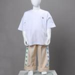 220gsm Kids Custom Tee Shirts 100% Organic Cotton Regular Fit Style With Logo Embroidery for sale