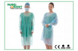 China customized PP+PE Waterproof Disposable Medical Isolation Gown With Knitted Wrist supplier