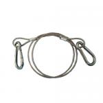 304 / 316 Stainless Steel Wire Rope Slings Double Loop 2 Carabiner Cables for sale