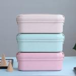 800ml Student Wheat Straw Lunch Box Sealed Single Layer
