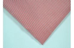 China Soft Touch Cotton Yarn Dyed Fabric , Smooth Red And White Striped Material supplier