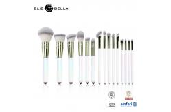 China 12pcs Clear Plastic Handle Brushes Custom Cosmetic Brushes With Laser Design supplier