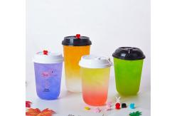 China Transparent Disposable Coco U Shape Plastic PP Boba Tea Cup With Lid supplier