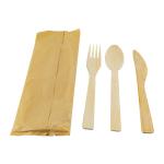 Eco Friendly 170mm Disposable Bamboo Cutlery Polished Surface for sale