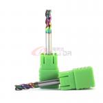 High Efficiency U Shape 3 Flutes Aluminium End Mill DLC Coating Big Capacity