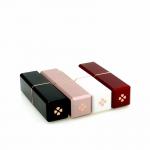 Plastic Square Shape 5G Empty Lipstick Tube With Four Leaf Clover Printing On The Cap Top for sale