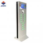 Advertising LCD Rental Phone Charging Kiosk Station With Credit Card Reader And APP Software System for sale
