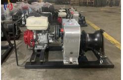 China Belt Drive Variable Speed Wire Rope Traction Pulling Cable 16RPM Electric Power Winch supplier