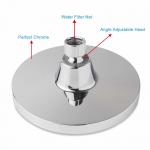6in Square Overhead Fixed Rain Shower Head Chrome Black Water Saving