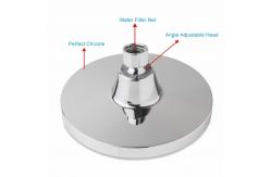 China 6in Square Overhead Fixed Rain Shower Head Chrome Black Water Saving supplier